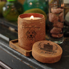 custom pet candle with name 'Loe'