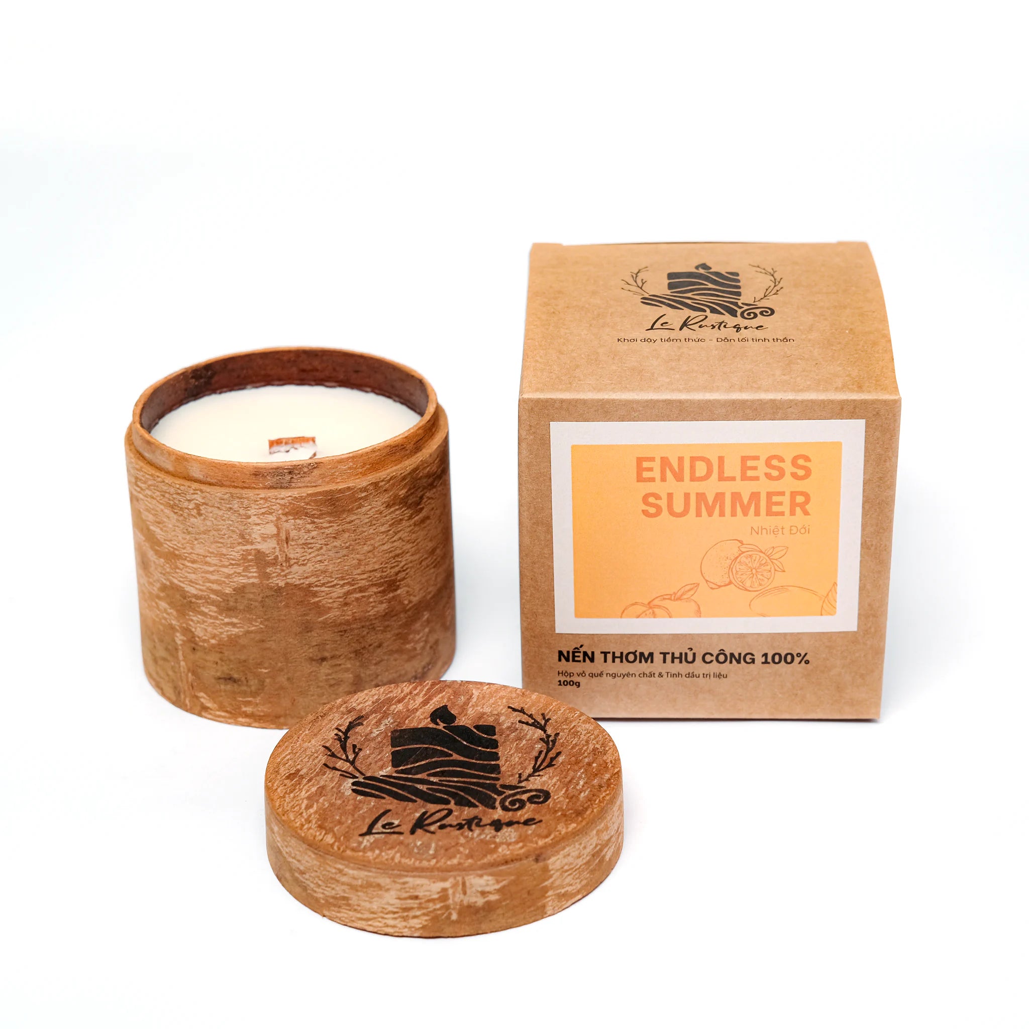 Endless summer scented candle shaven 3.2oz with craft packing box