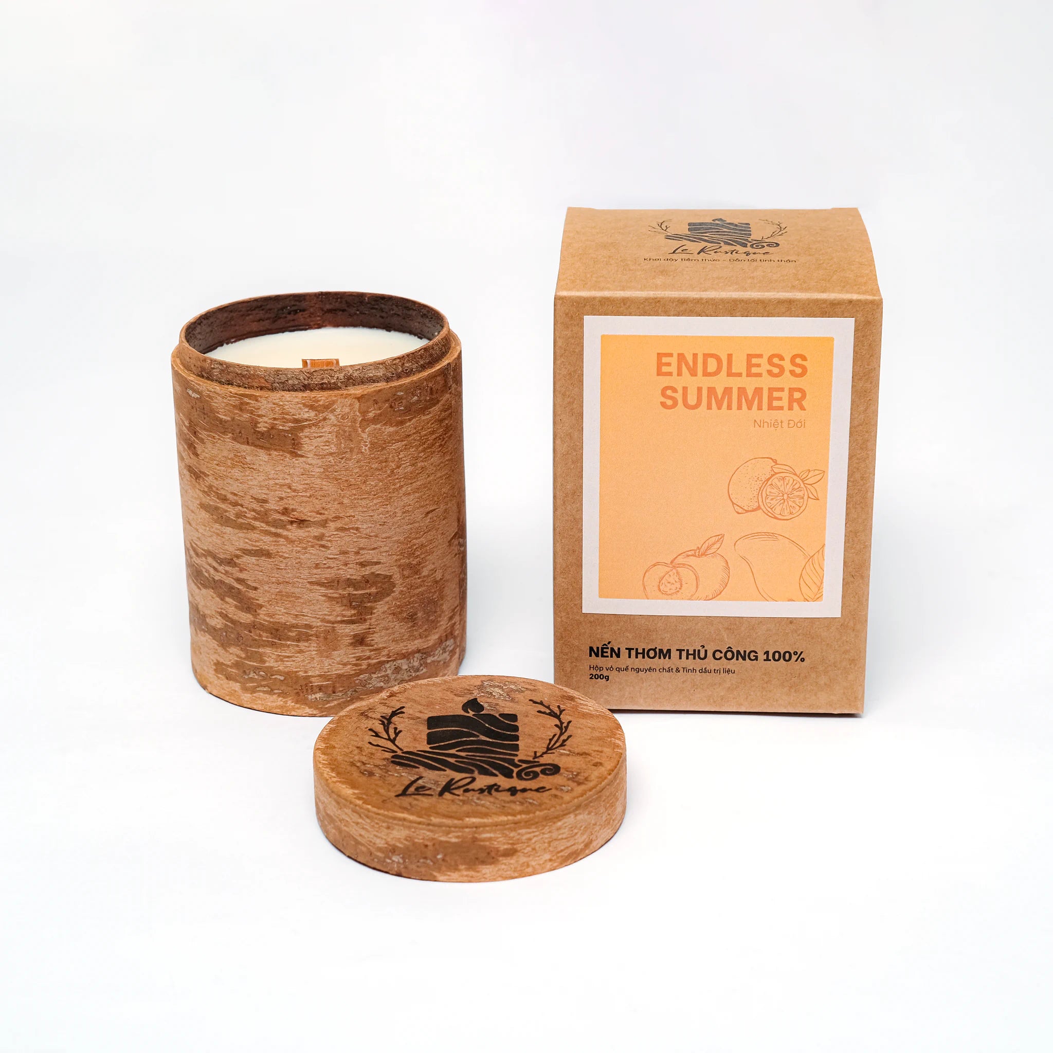 Endless summer scented candle shaven 6.5oz with craft packing box