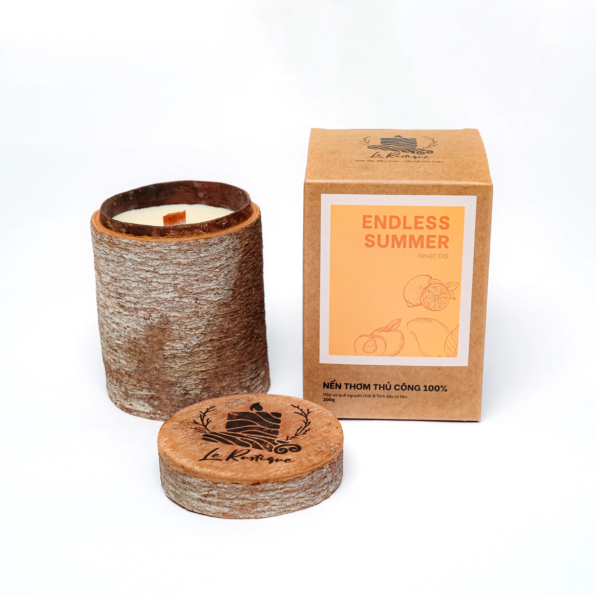 Endless summer scented candle unshaven 6.5oz with craft packing box