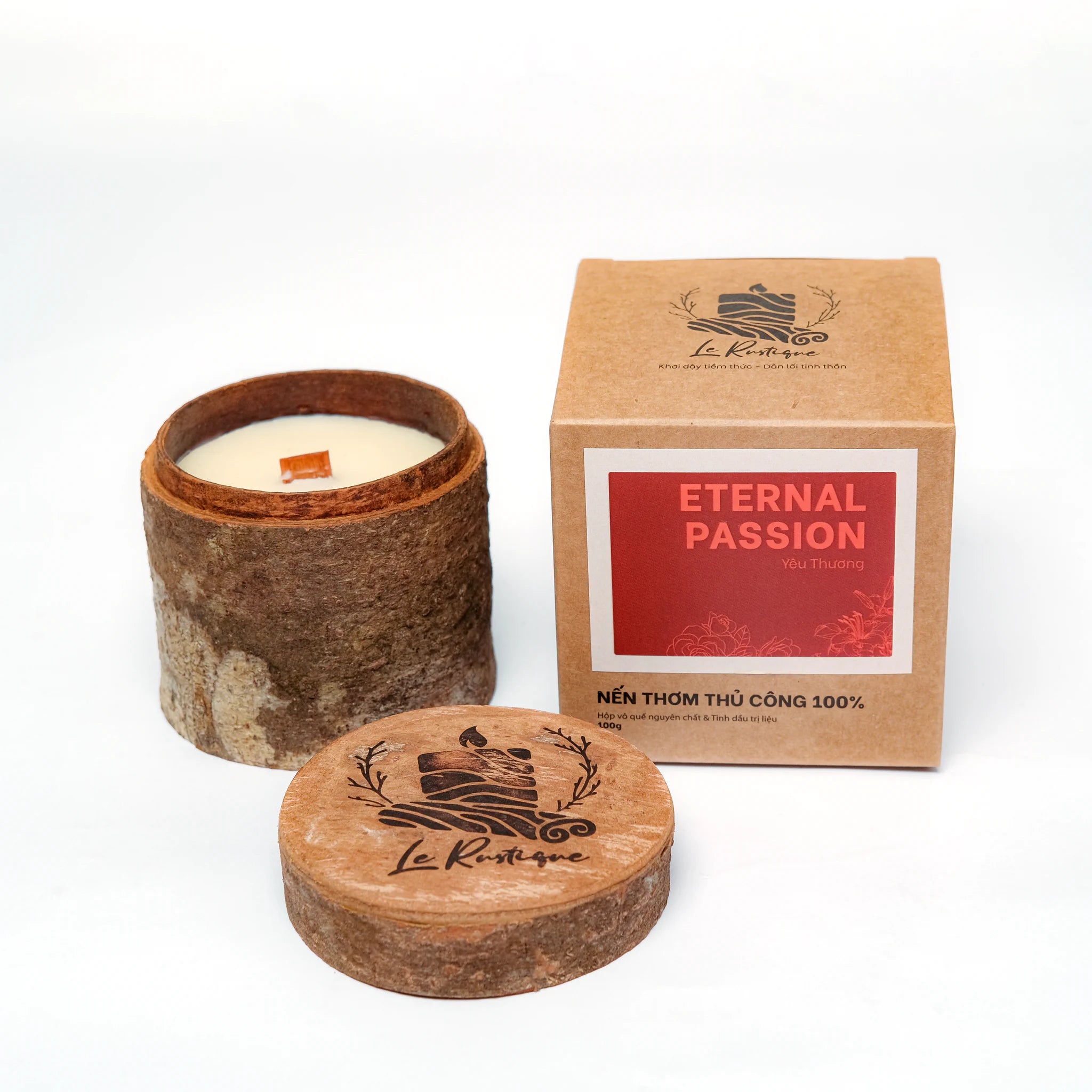 Eternal Passion candle unshaven 3.2oz with craft packing box, love scented candle for couple gift, gift for girl friend