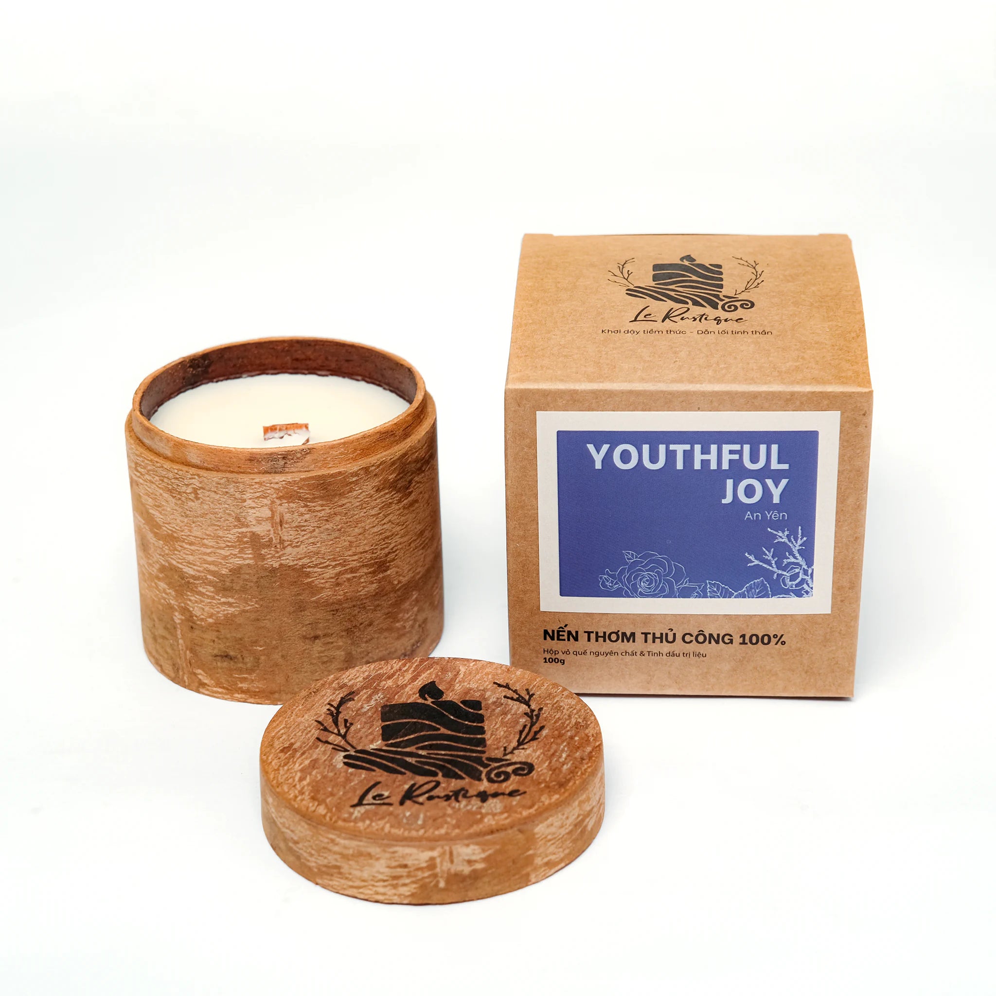 Youth Joy scented candle shaven 3.2oz with craft packing box
