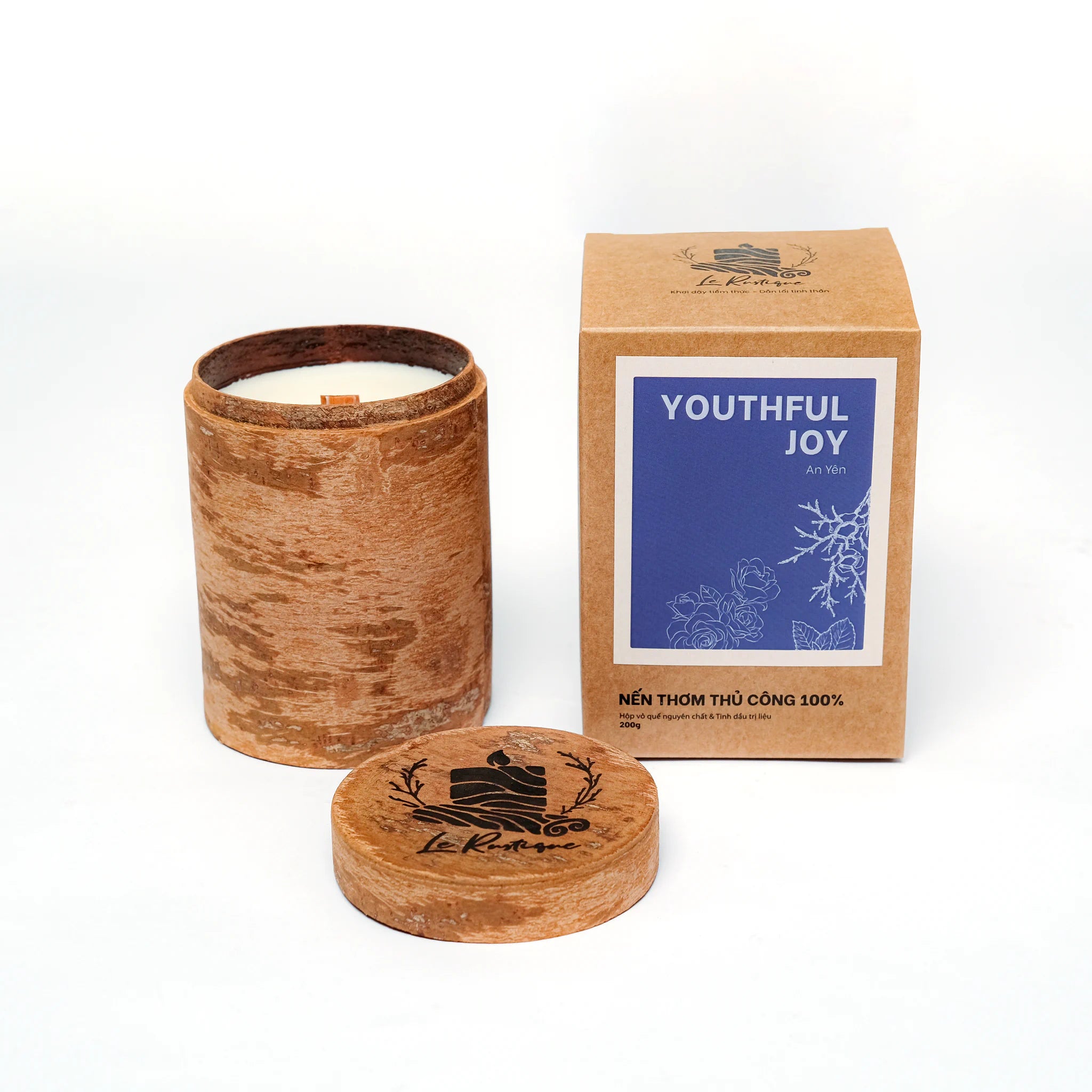 Youth Joy scented candle shaven 6.5oz with craft packing box