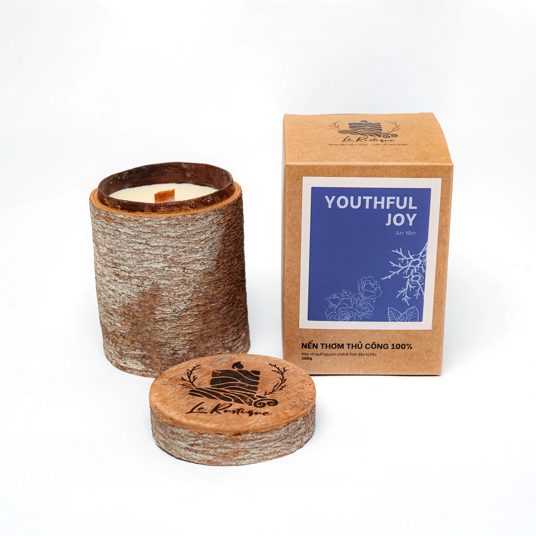 Youth Joy scented candle unshaven 6.5oz with craft packing box