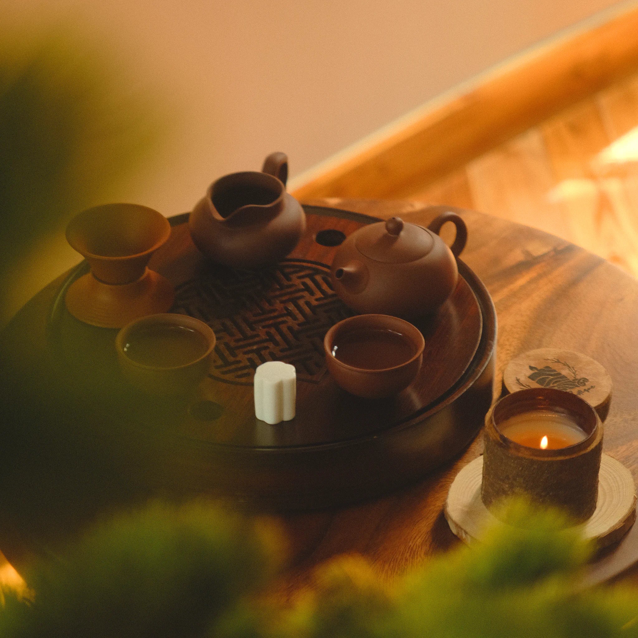 Le Rustique Candle and tea for meditation, relaxing