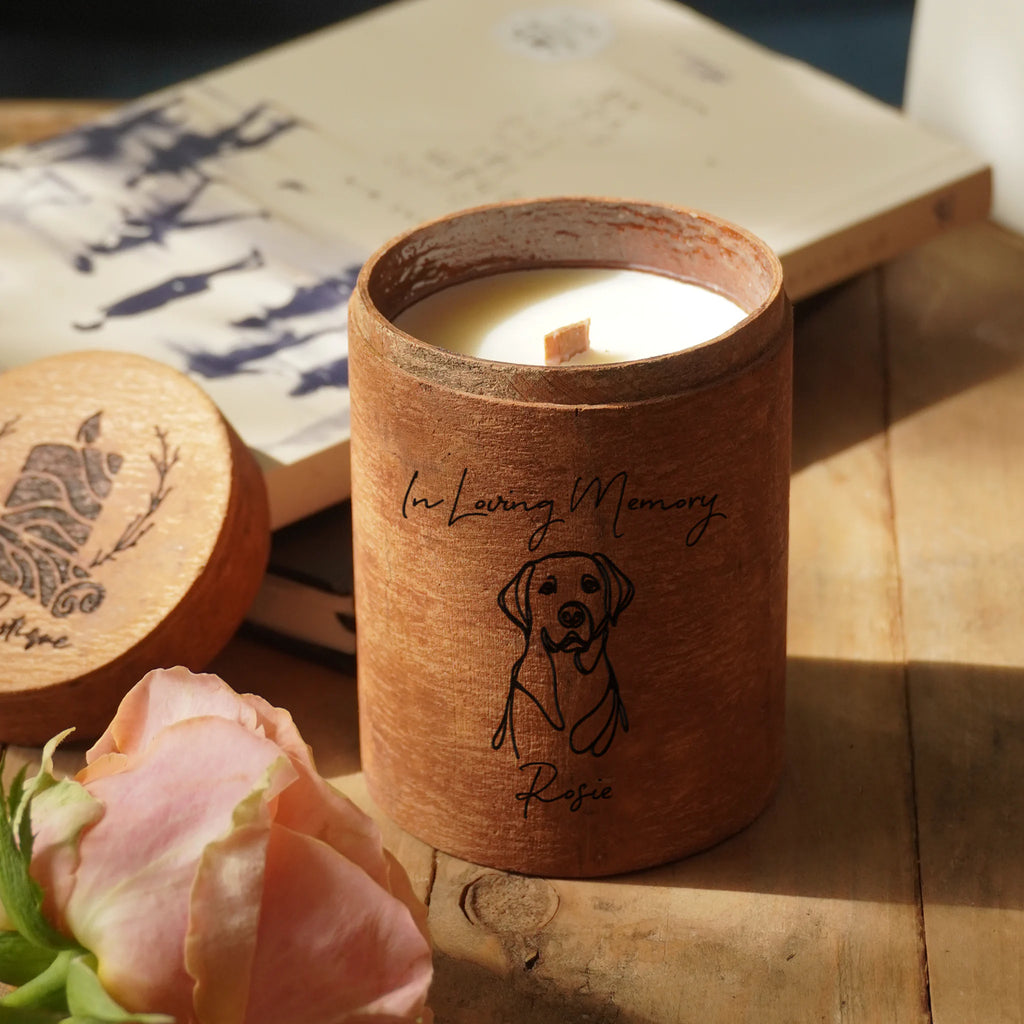personalized candle with name for pet